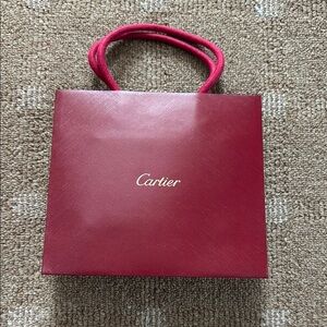 Cartier Red Women's shopping Bag 7h x 8w x 3.25” deep